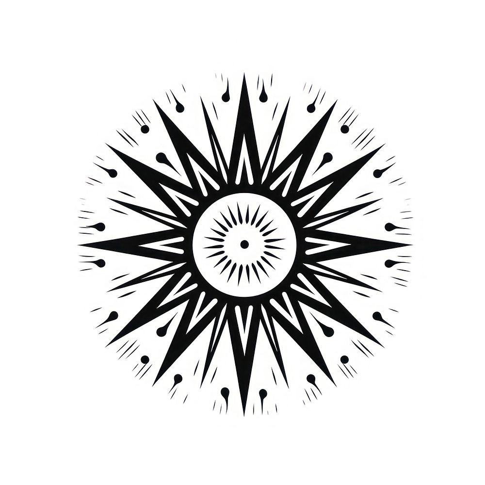 Sun white black logo.