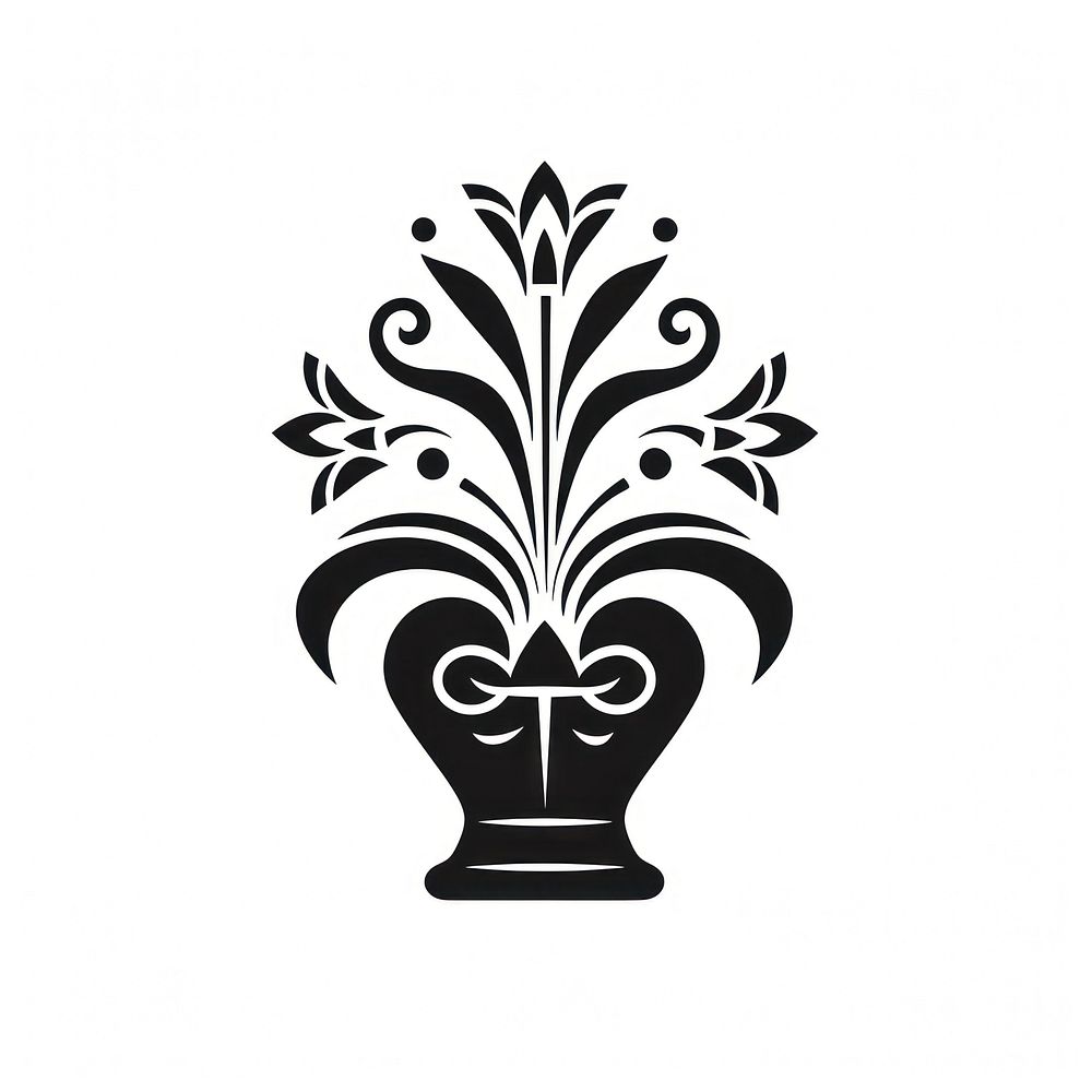 Simple vase pattern black logo.