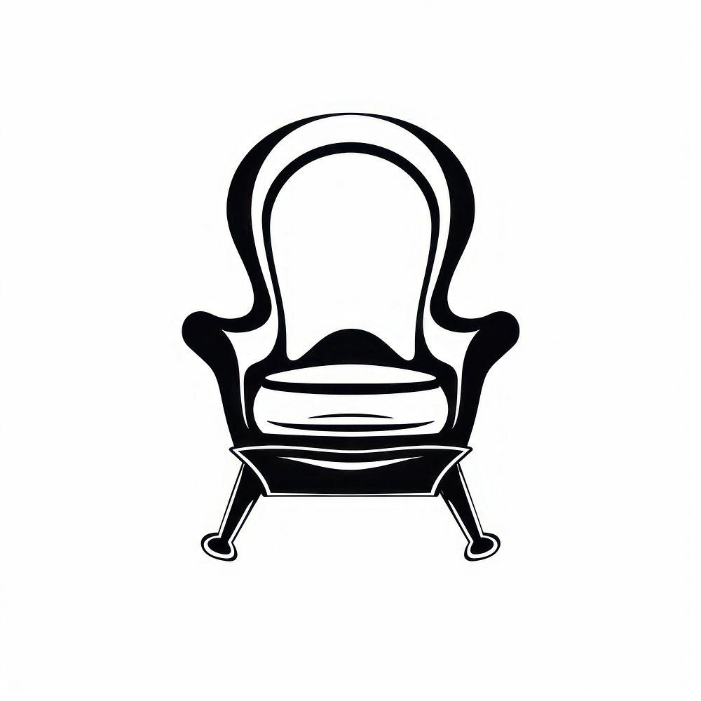 Simple chair furniture armchair black.