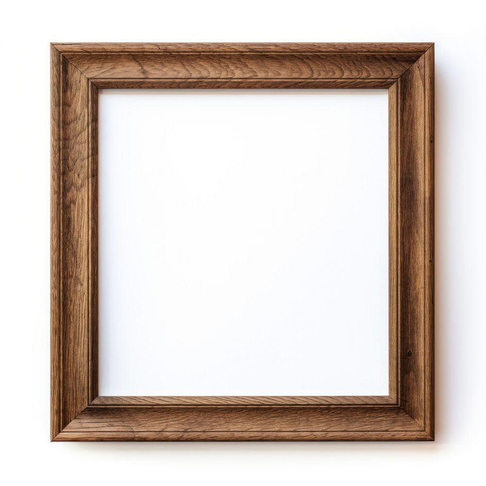 Oak wood square frame vintage backgrounds white background simplicity.