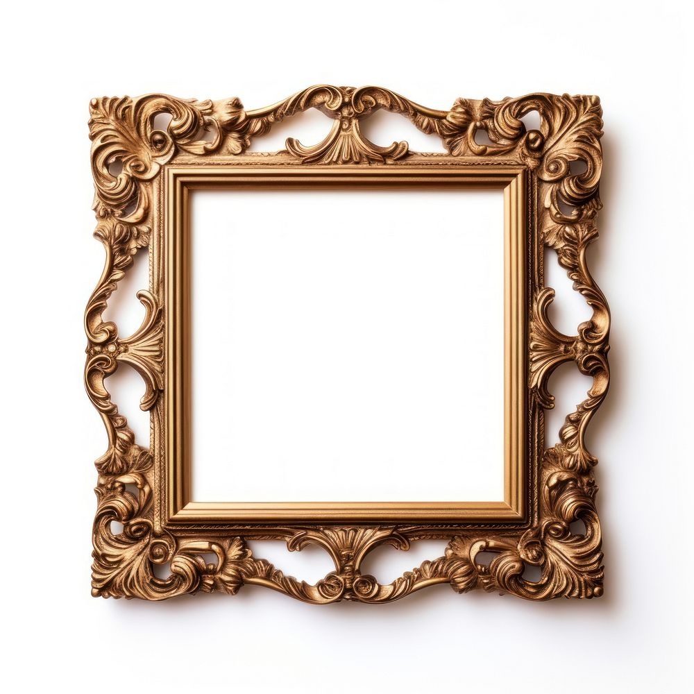 Brown square frame vintage white background architecture rectangle.