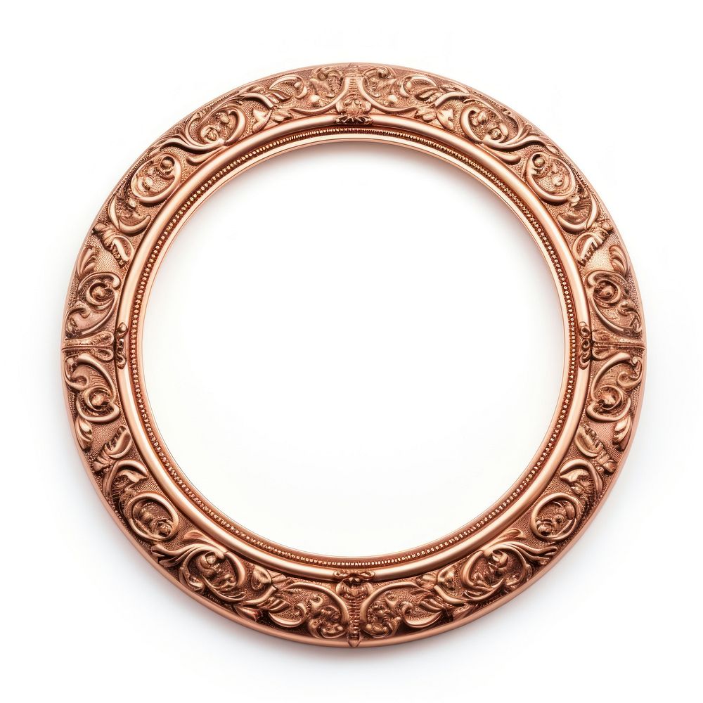 Copper circle frame vintage jewelry locket photo.