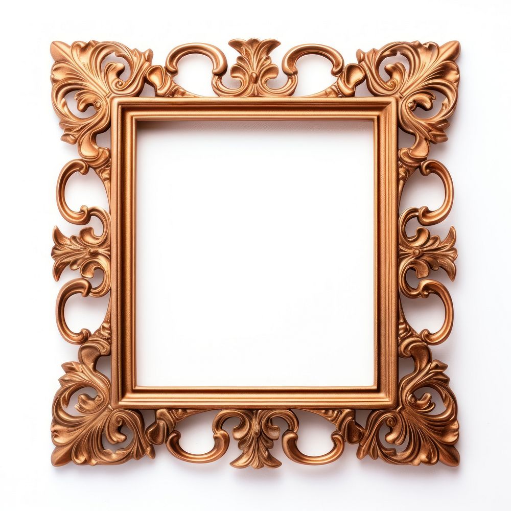 Copper square frame vintage backgrounds white background architecture.