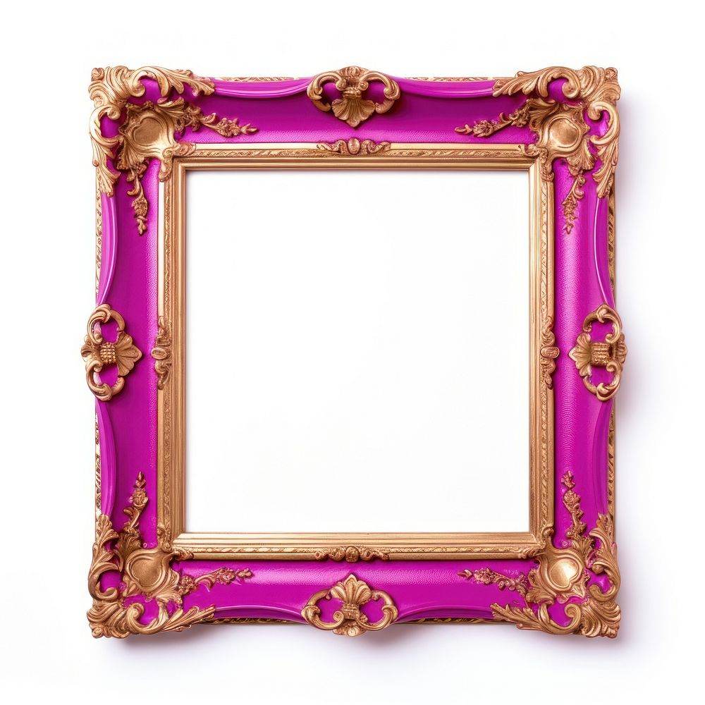 Pop color square frame vintage jewelry white background architecture.