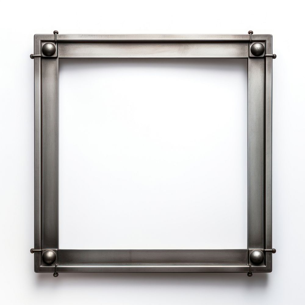 Steel square frame vintage white background architecture electronics.