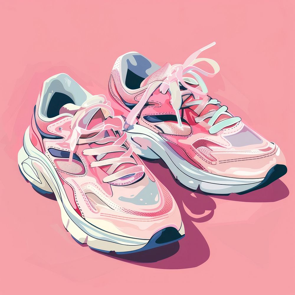 Y2k illustration of shoes footwear shoelace clothing.