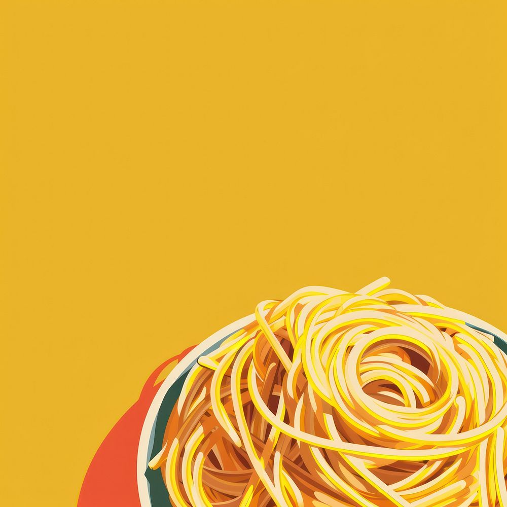 Y2k illustration of spaghetti pasta food naporitan.