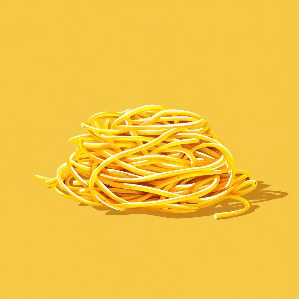 Y2k illustration of spaghetti pasta food freshness.