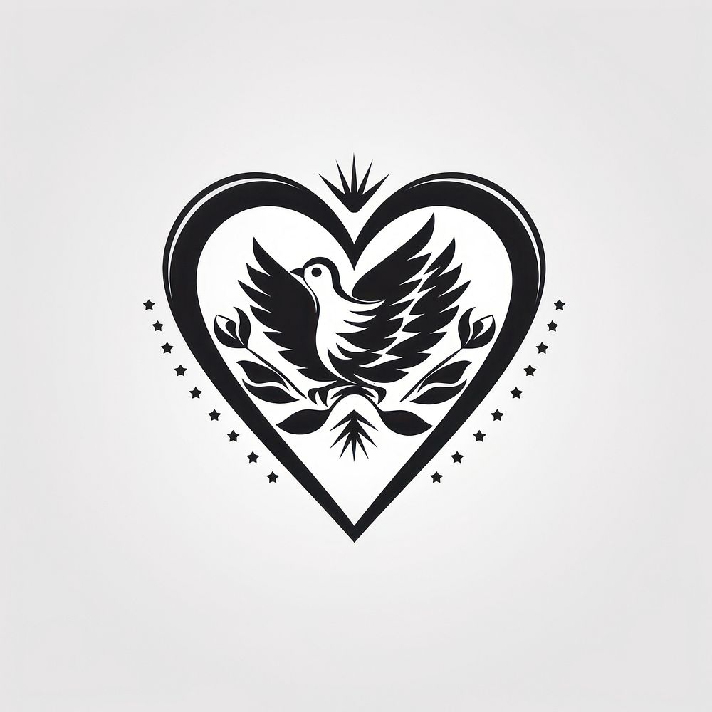 Cute heart logo symbol tattoo.