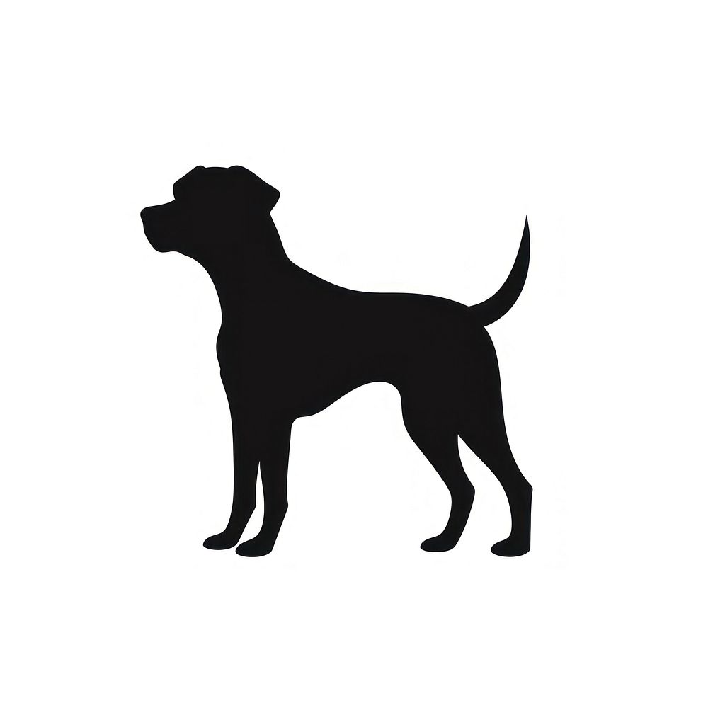 Dog logo icon silhouette animal mammal.