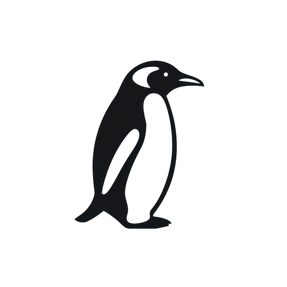 Penguin logo icon animal black bird.