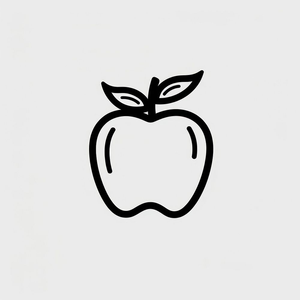 Apple logo fruit black.