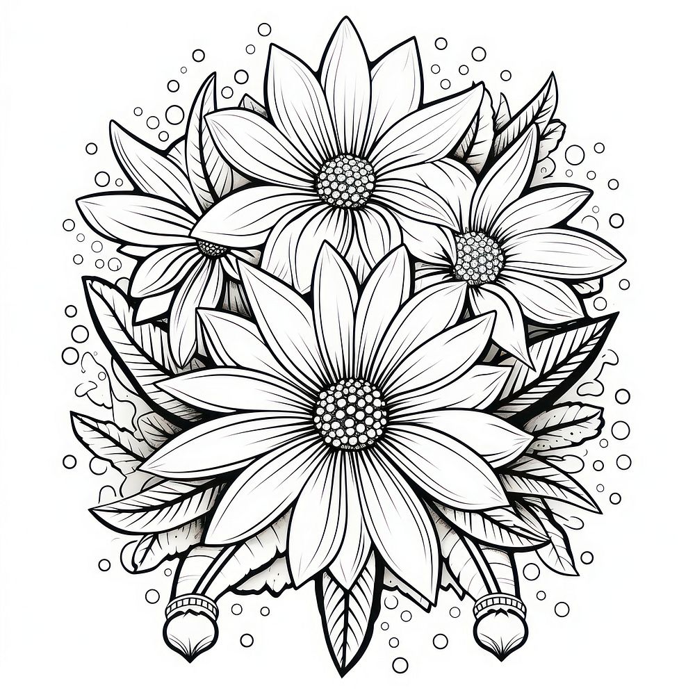 Flower flower pattern drawing.