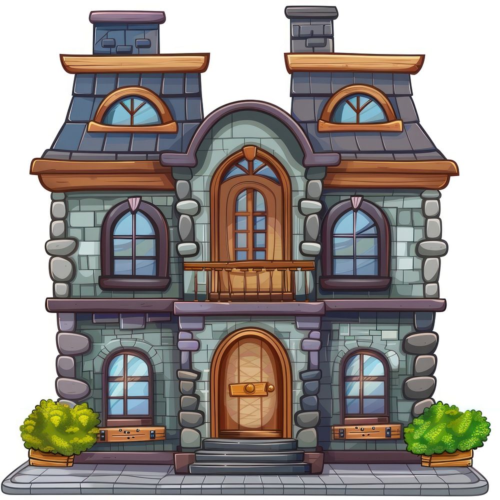 Cartoon of Basement architecture building house.