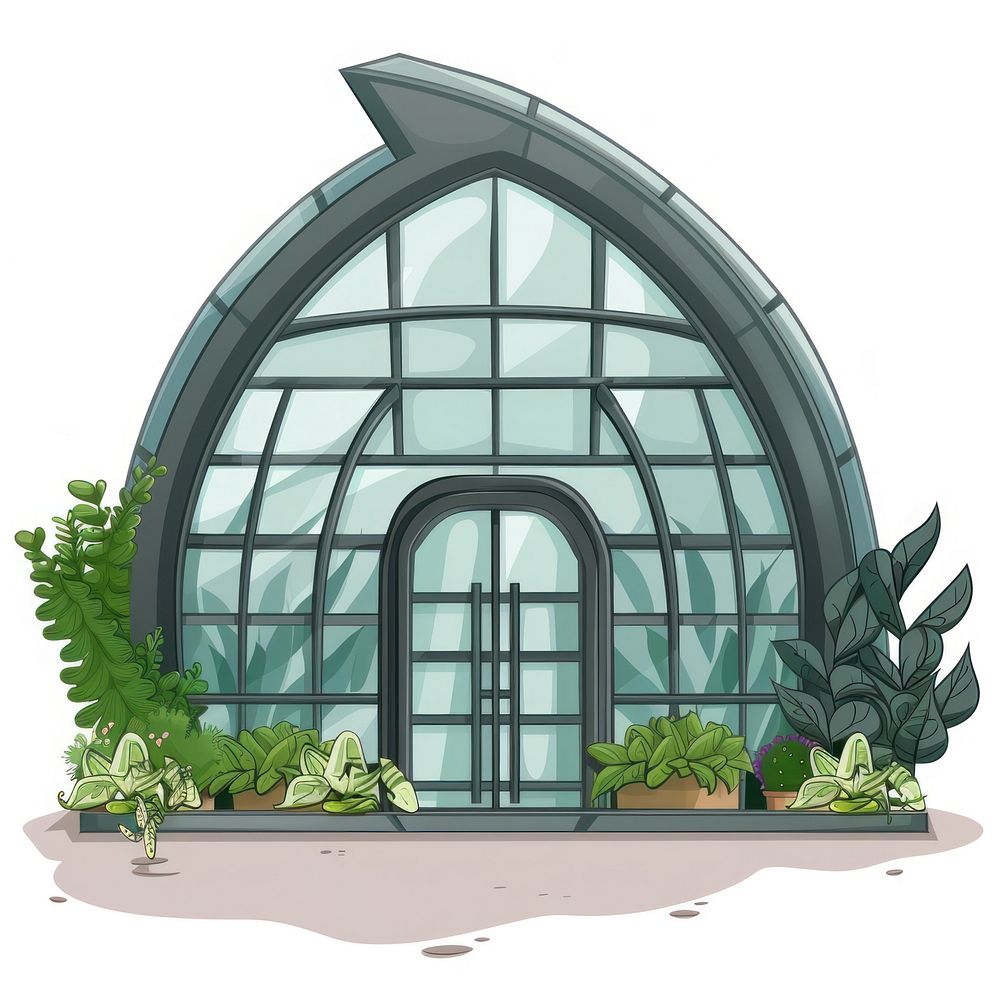 Cartoon of Greenhouse greenhouse architecture building.