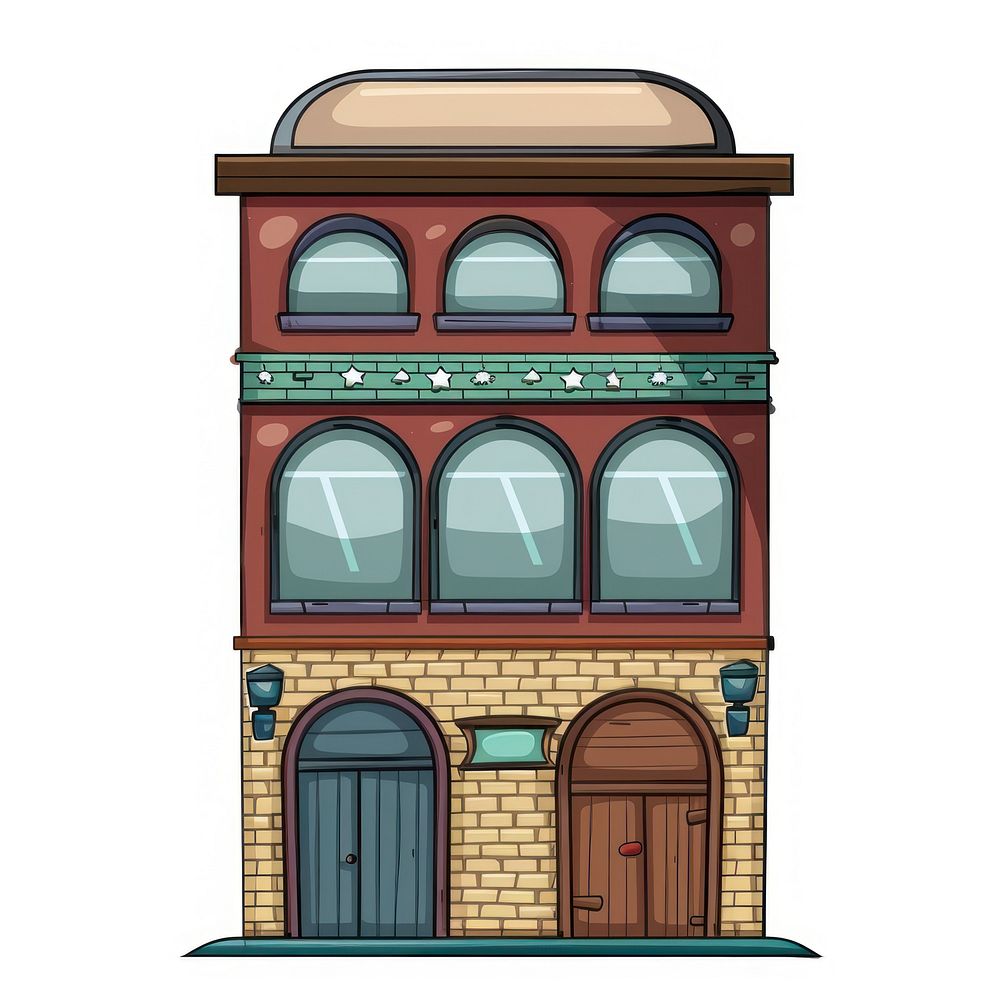 Cartoon of Storage architecture building window.