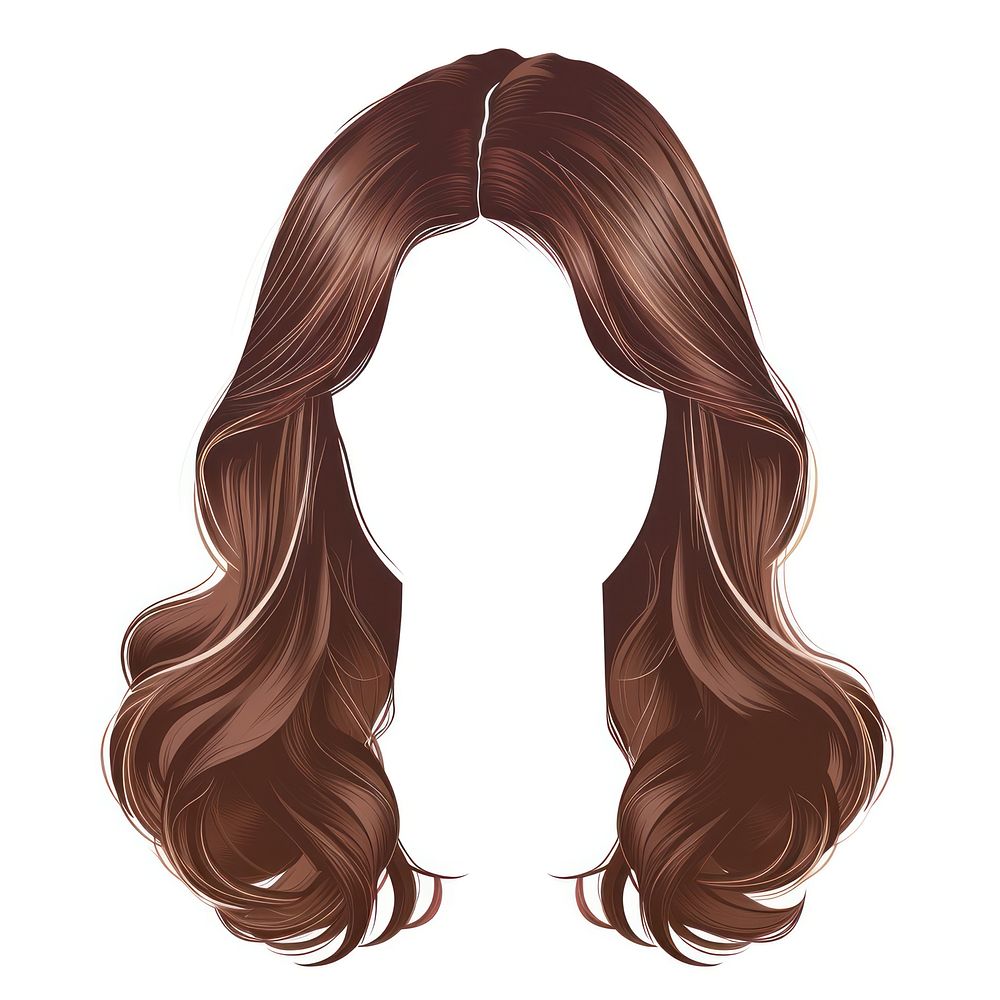 Brown hair stlye adult white background hairstyle.