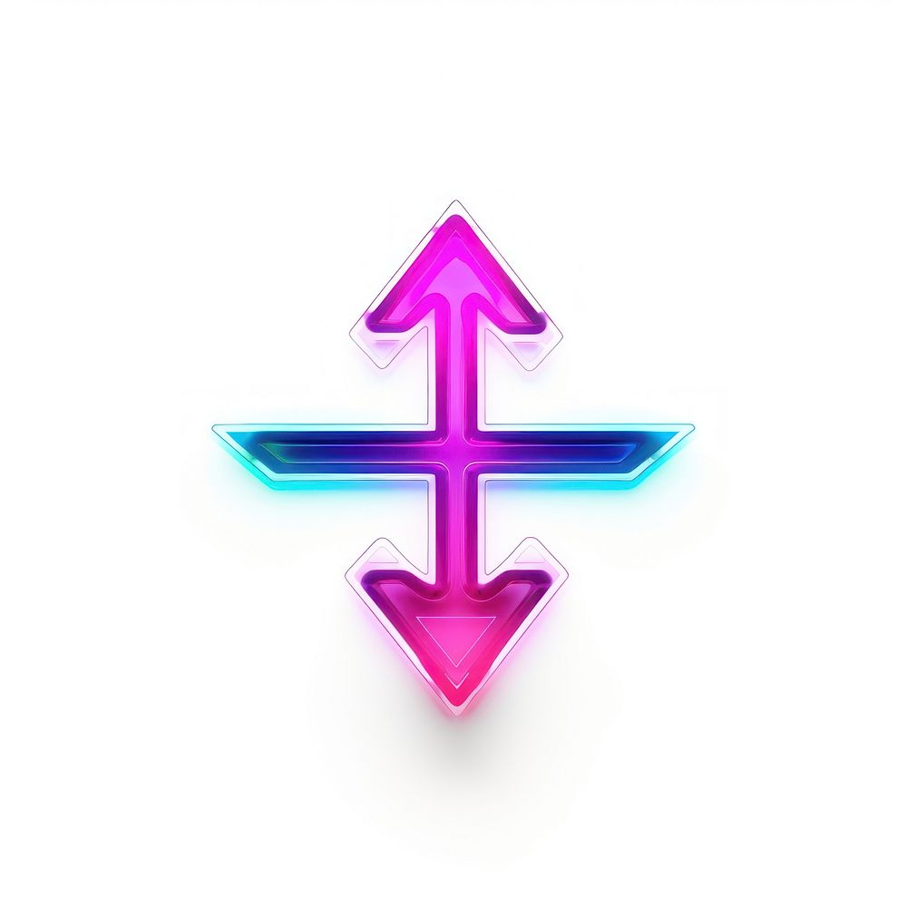 Arrows purple symbol cross.