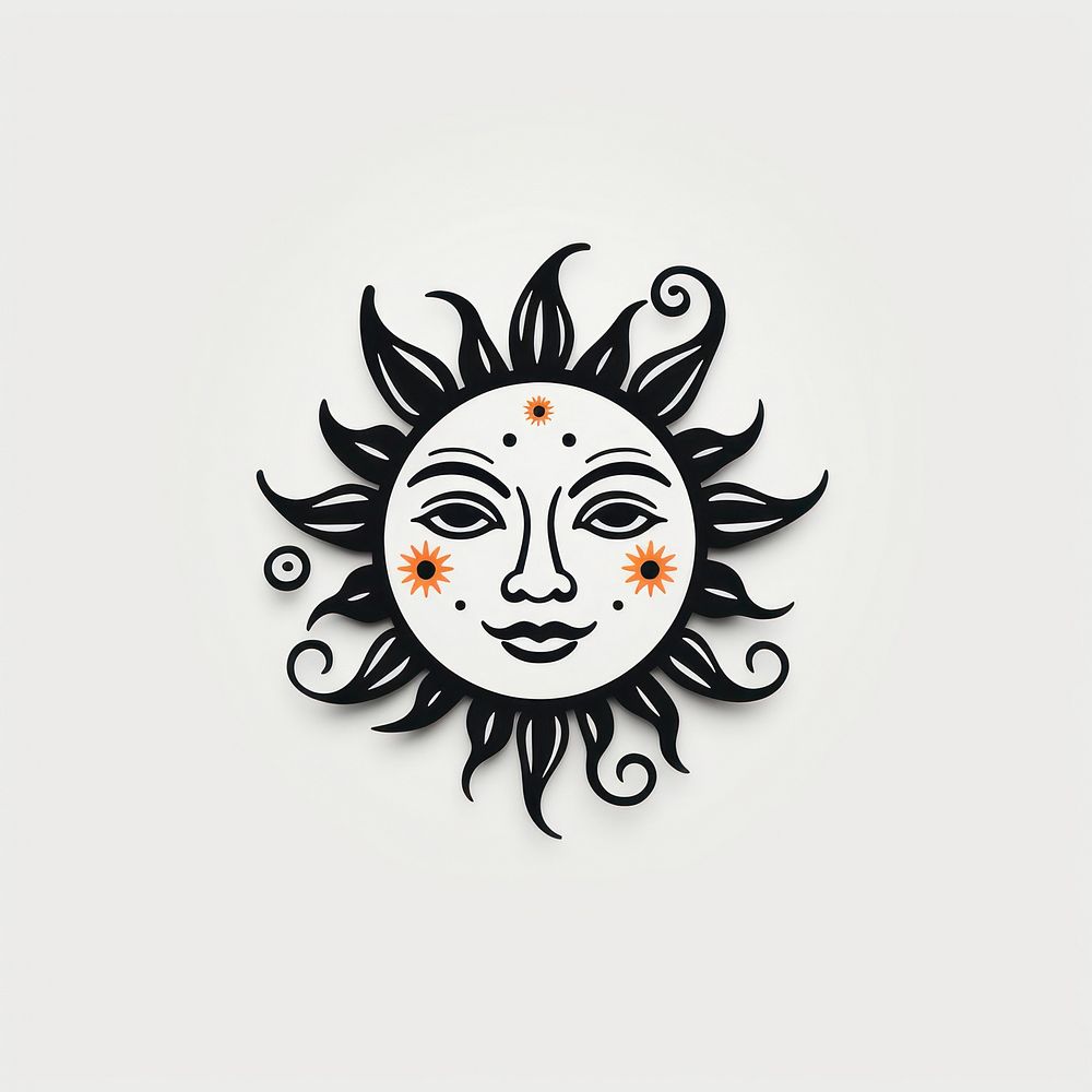 Sun logo tattoo representation.