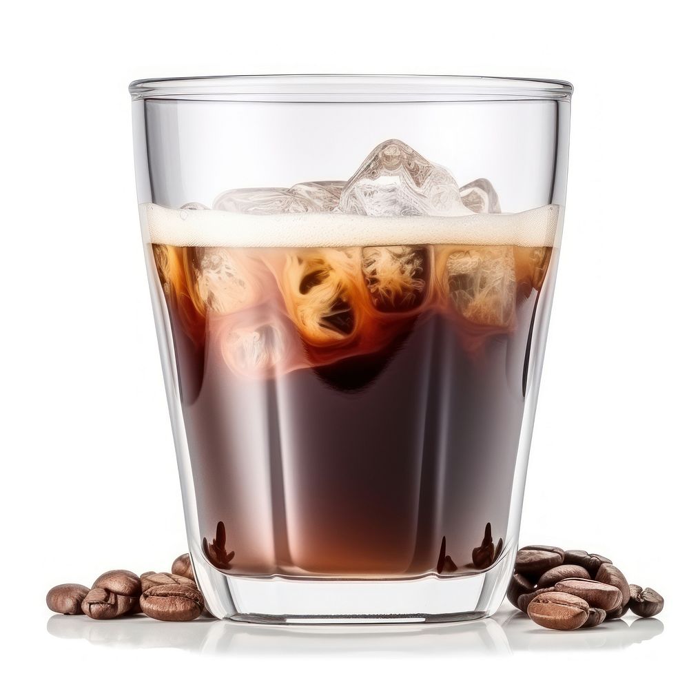 Americano coffee clear cup drink glass beer.