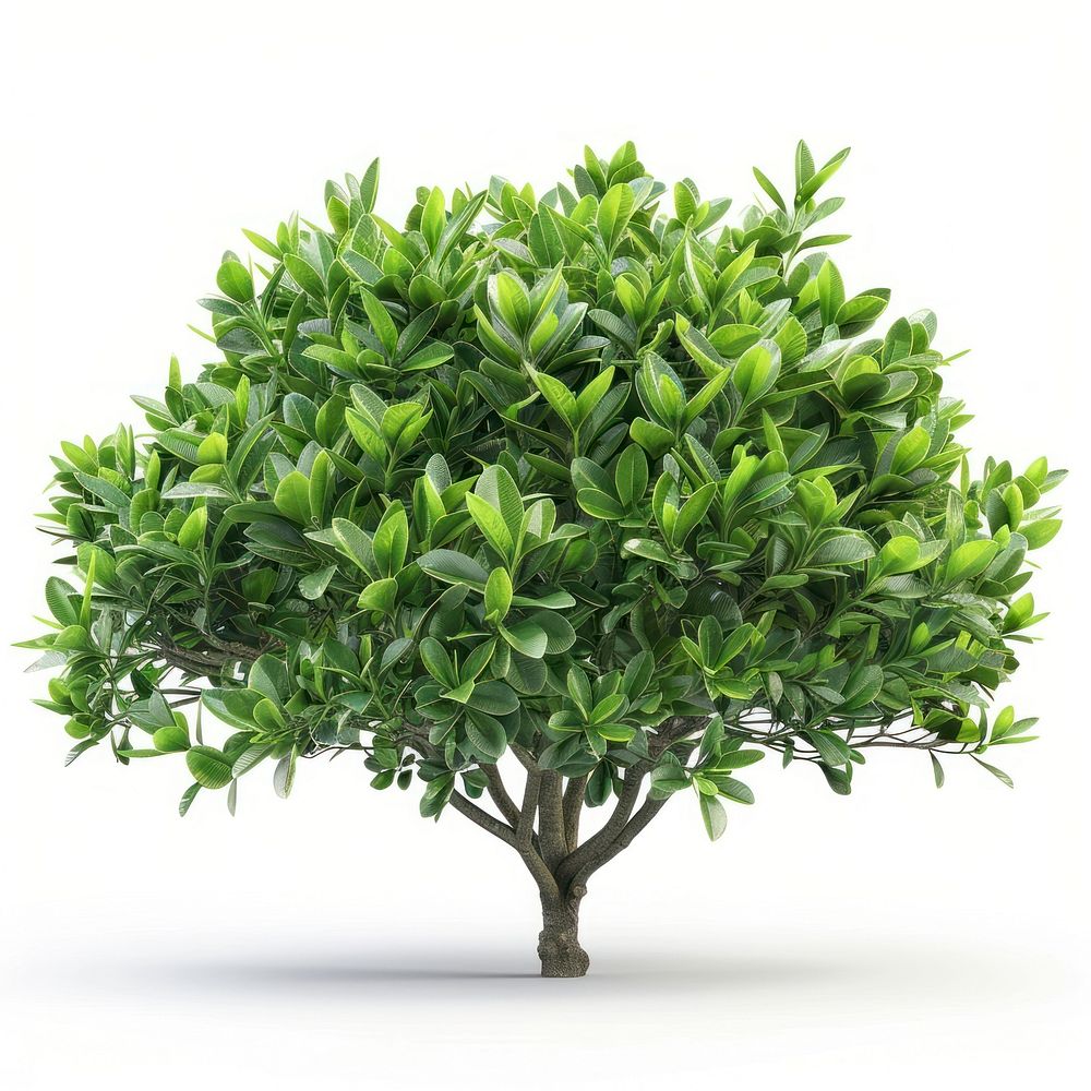Green bush tree bonsai plant leaf.
