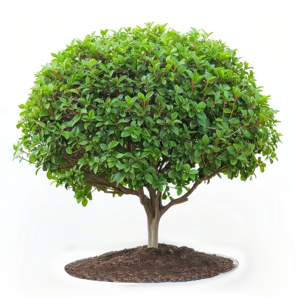 Green bush bonsai plant tree.