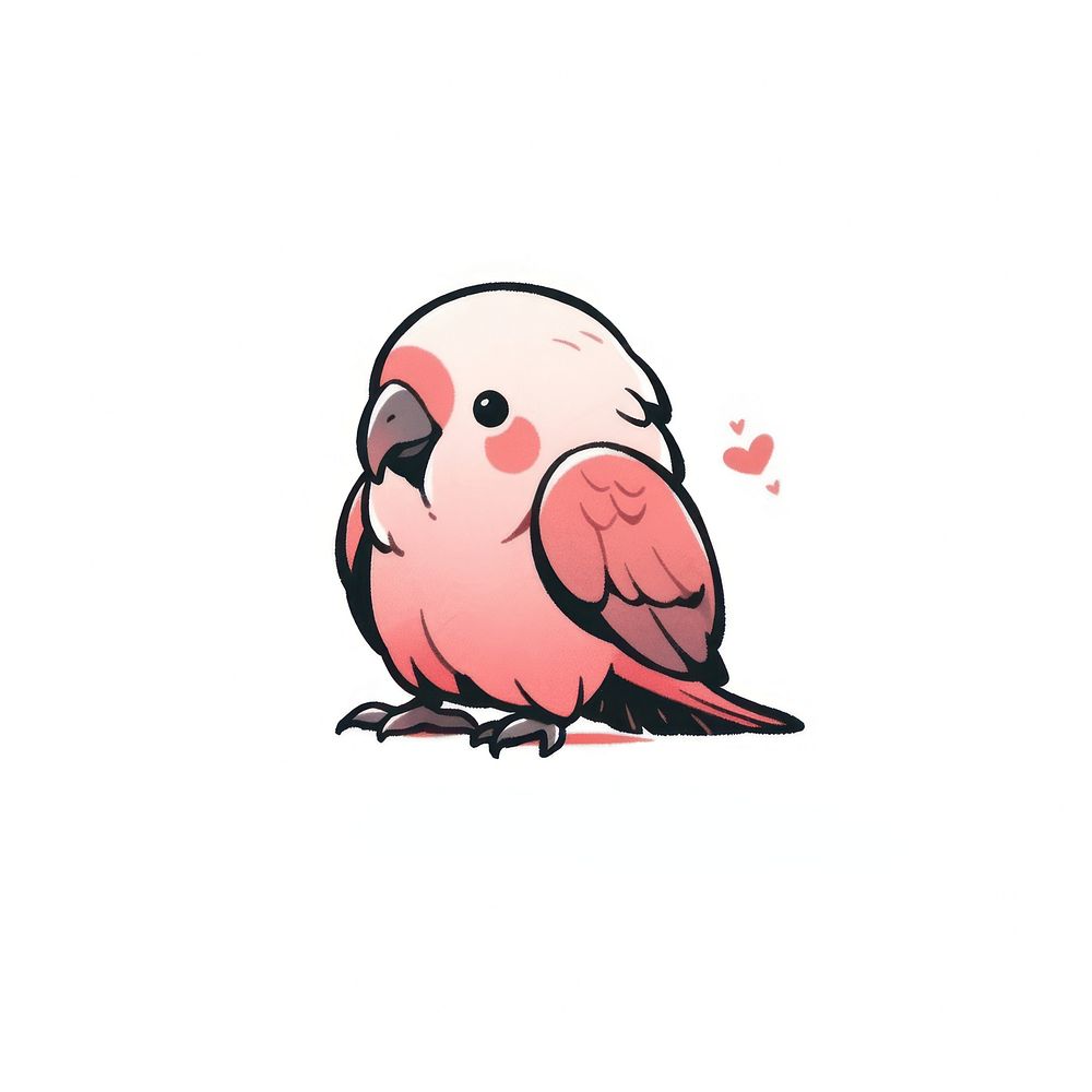 Pink parrot animal bird pink.