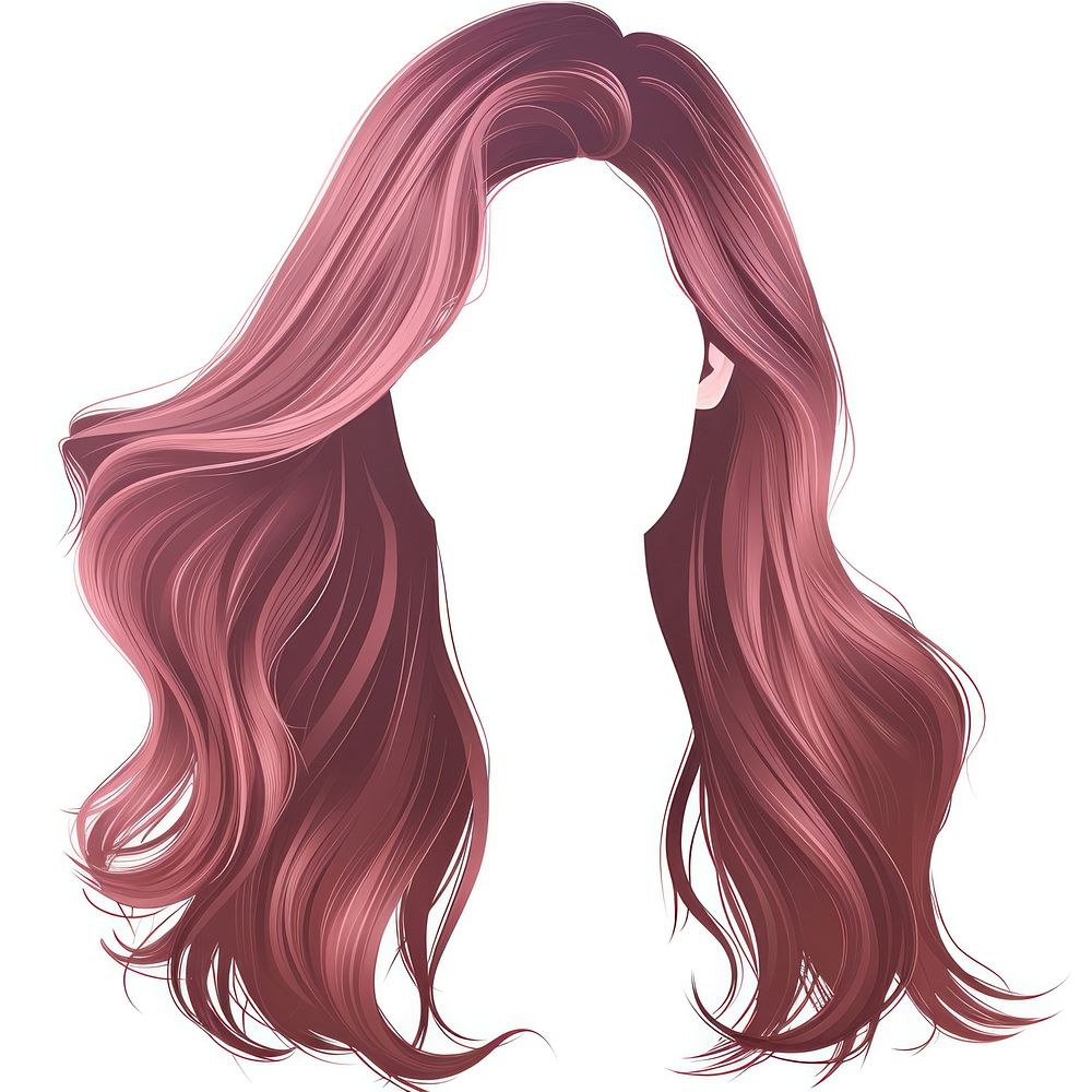 Pink brown hair stlye adult wig art.