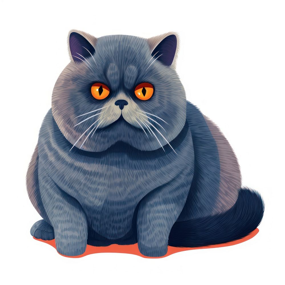 Grumpy gray cat animal mammal pet.