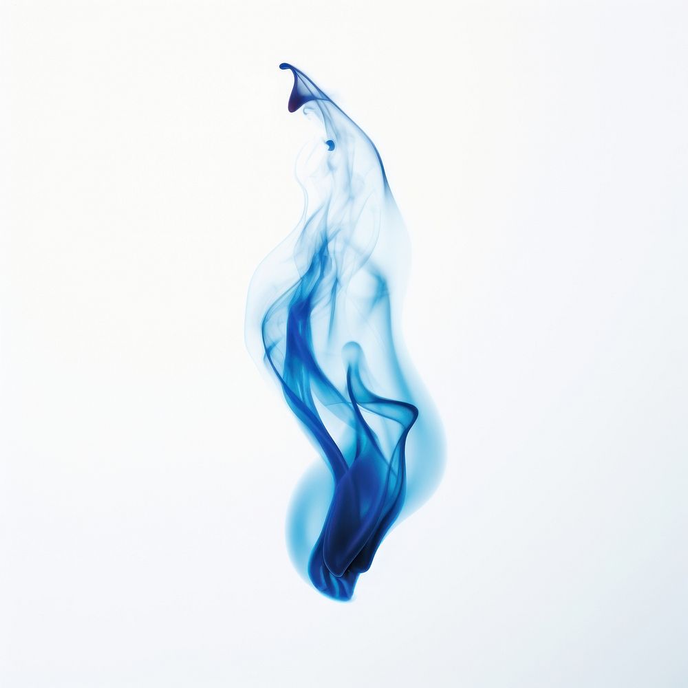 Blue flame smoke font abstract.