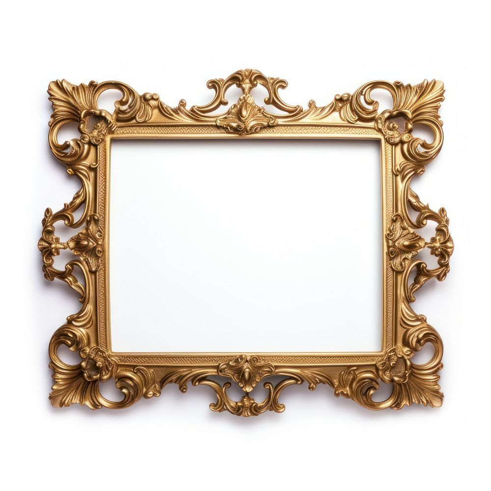 Baroque frame vintage rectangle mirror photo.