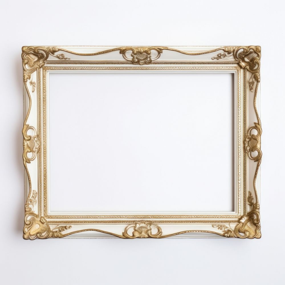 Clear plastic frame vintage rectangle white background architecture.