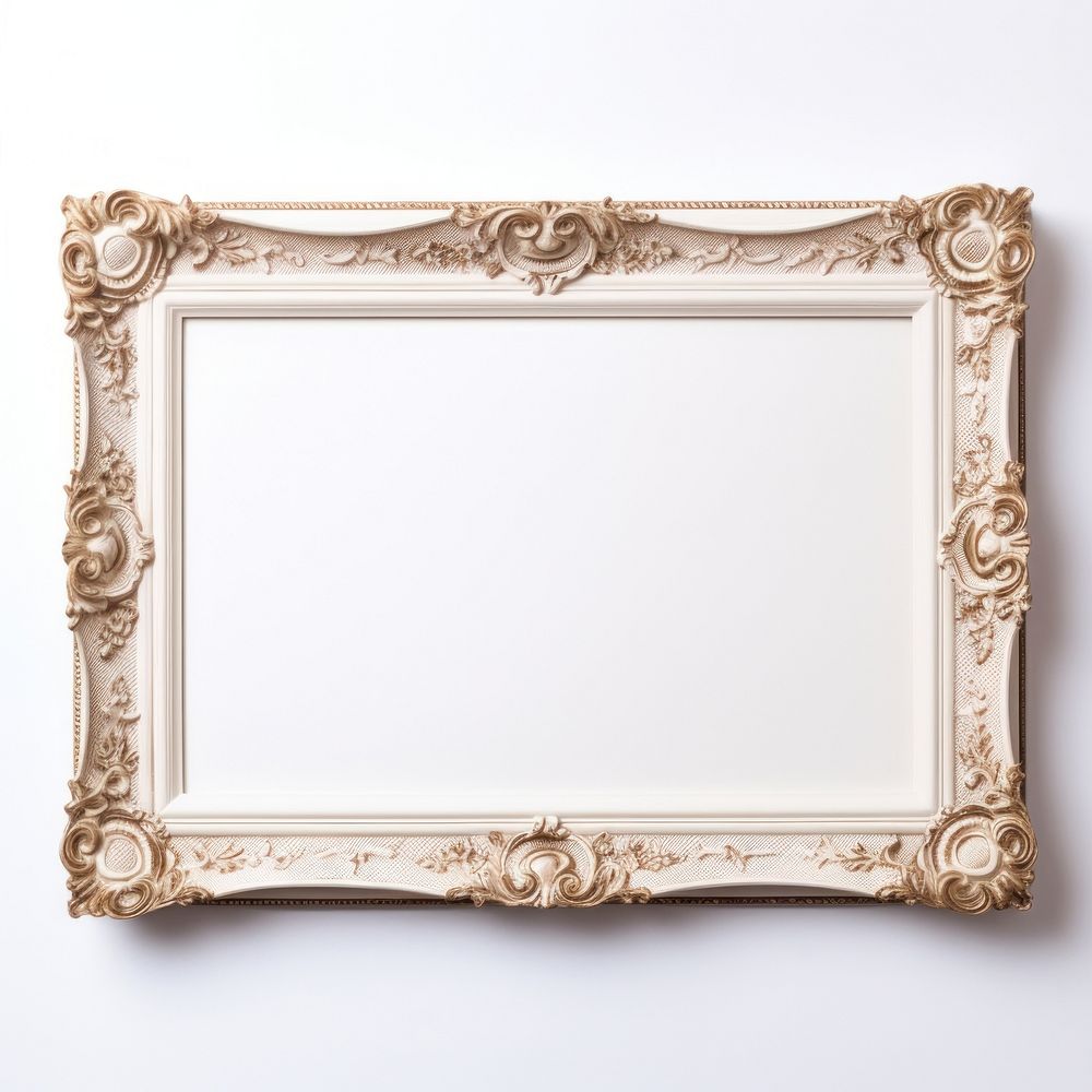 Plastic texture rectangle frame white background.