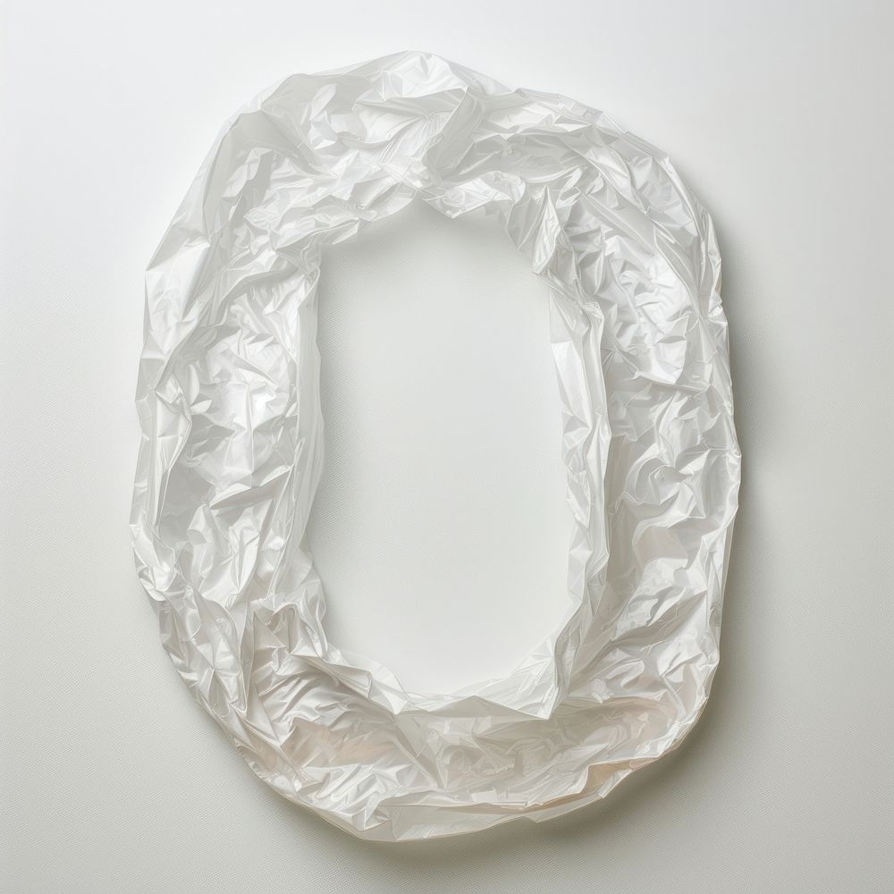 Plastic bag alphabet O white simplicity aluminium.