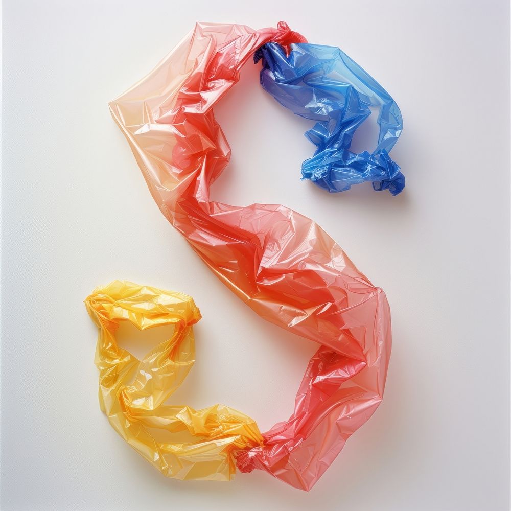Plastic bag alphabet S creativity clothing apparel.