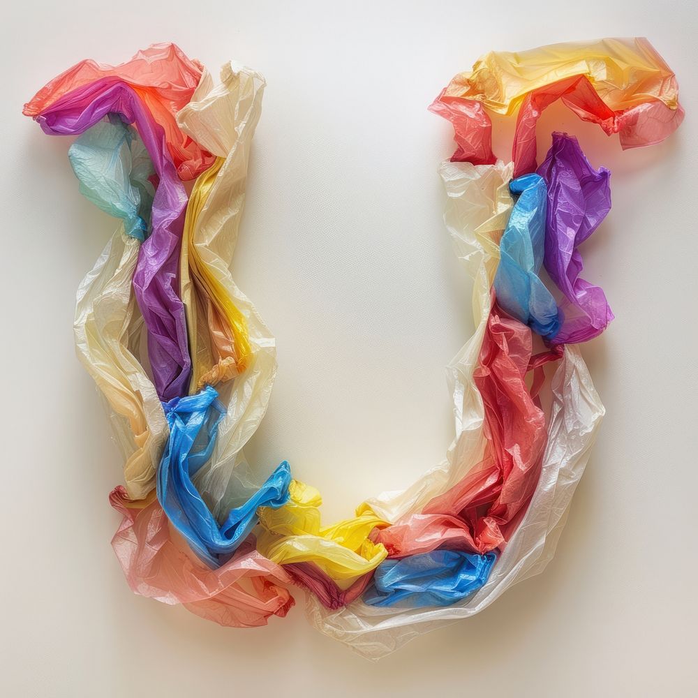 Plastic bag alphabet U creativity jewelry balloon.