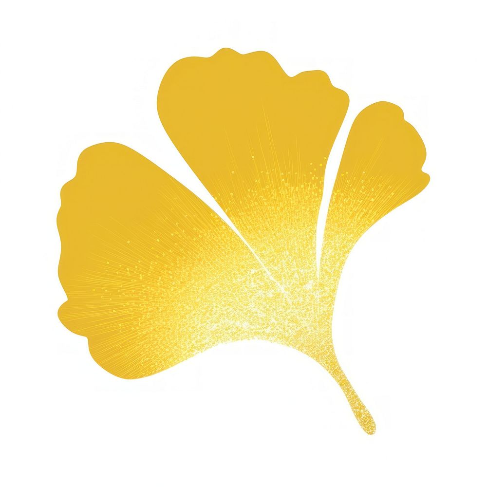 Yellow ginkgo icon petal plant leaf.
