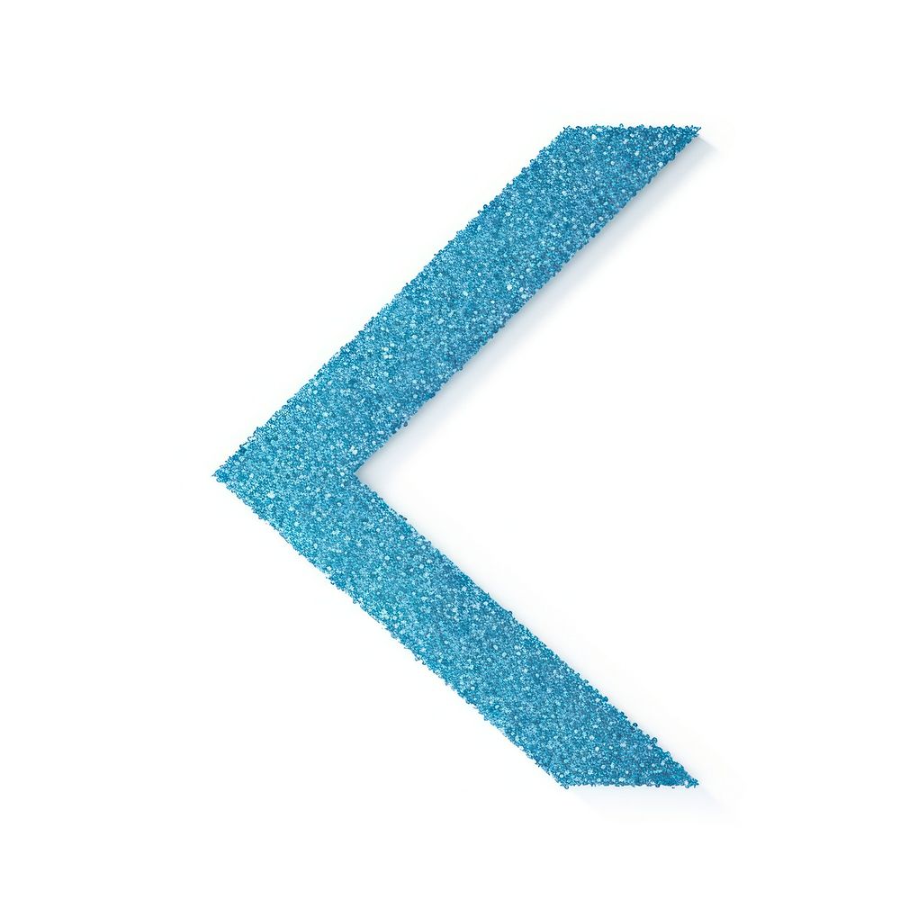 Blue arrow icon glitter shape white background.