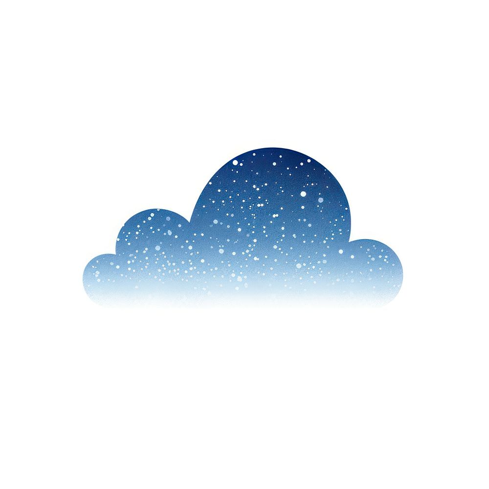 Blue cloud icon white background tranquility darkness.
