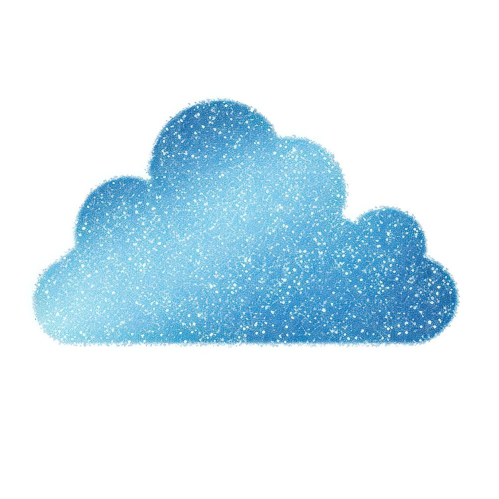 Blue cloud icon backgrounds white background abstract.