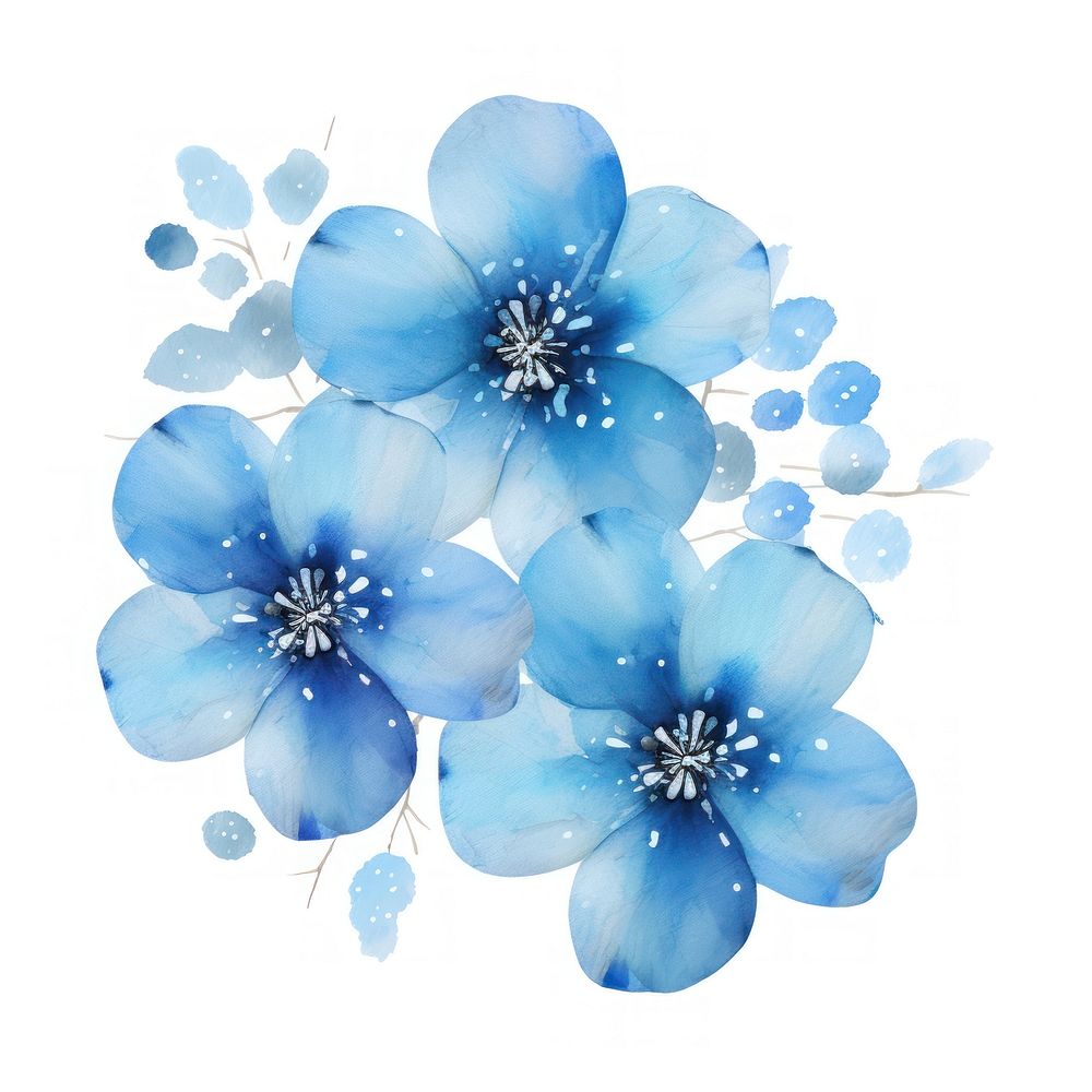 Blue flowers icon petal plant | Premium Photo Illustration - rawpixel