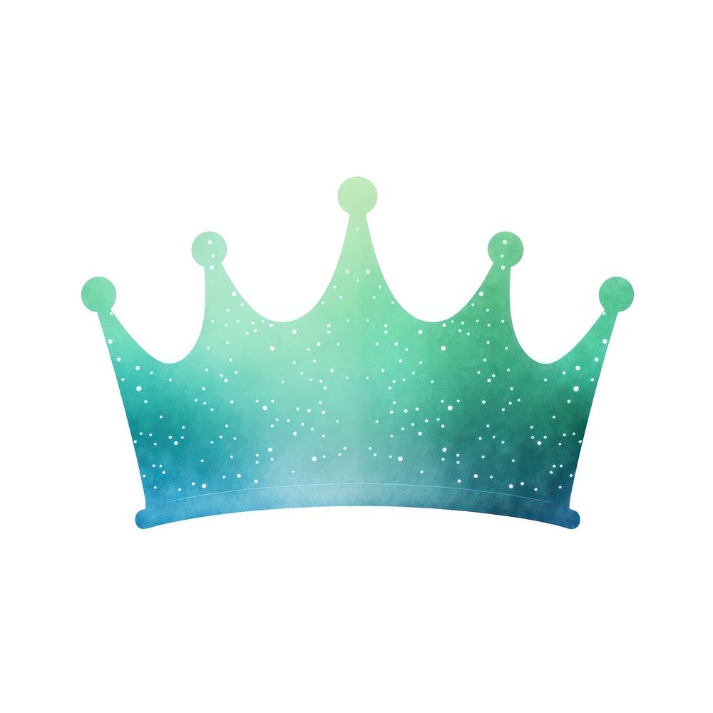 Blue green gradient christmas crown icon white background accessories chandelier.