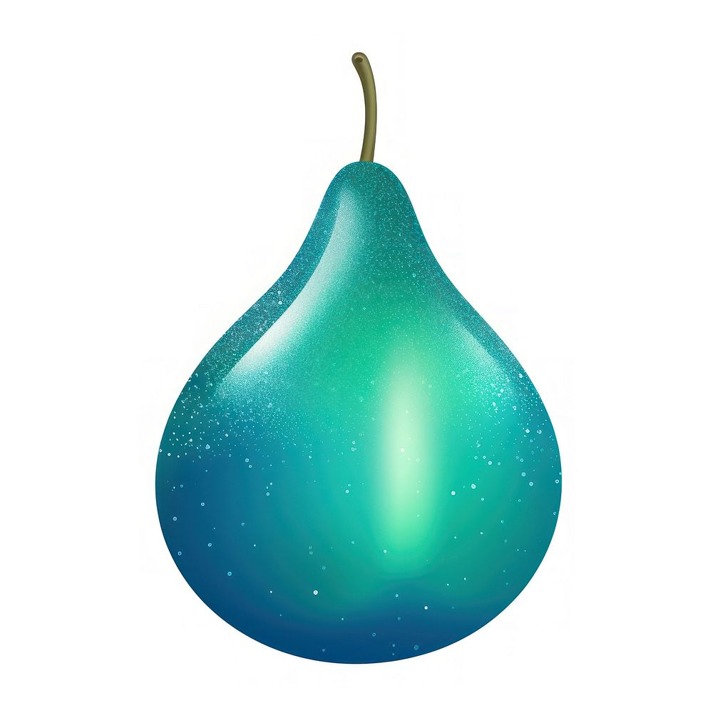 Blue green gradient christmas fruit icon plant pear food.