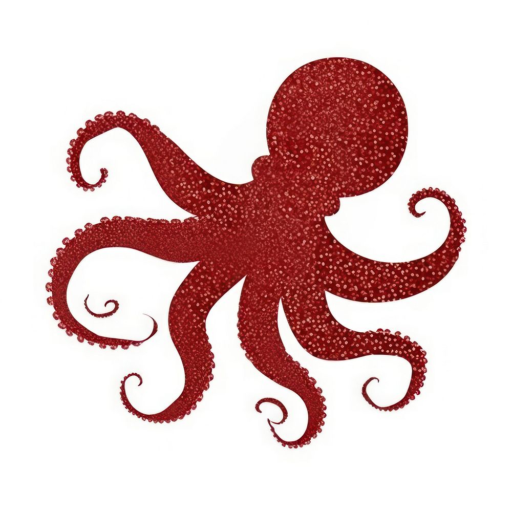 Octopus icon octopus animal red.