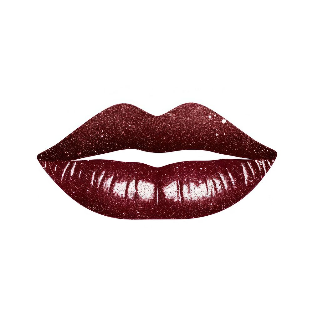 Lipstick red white background moustache.
