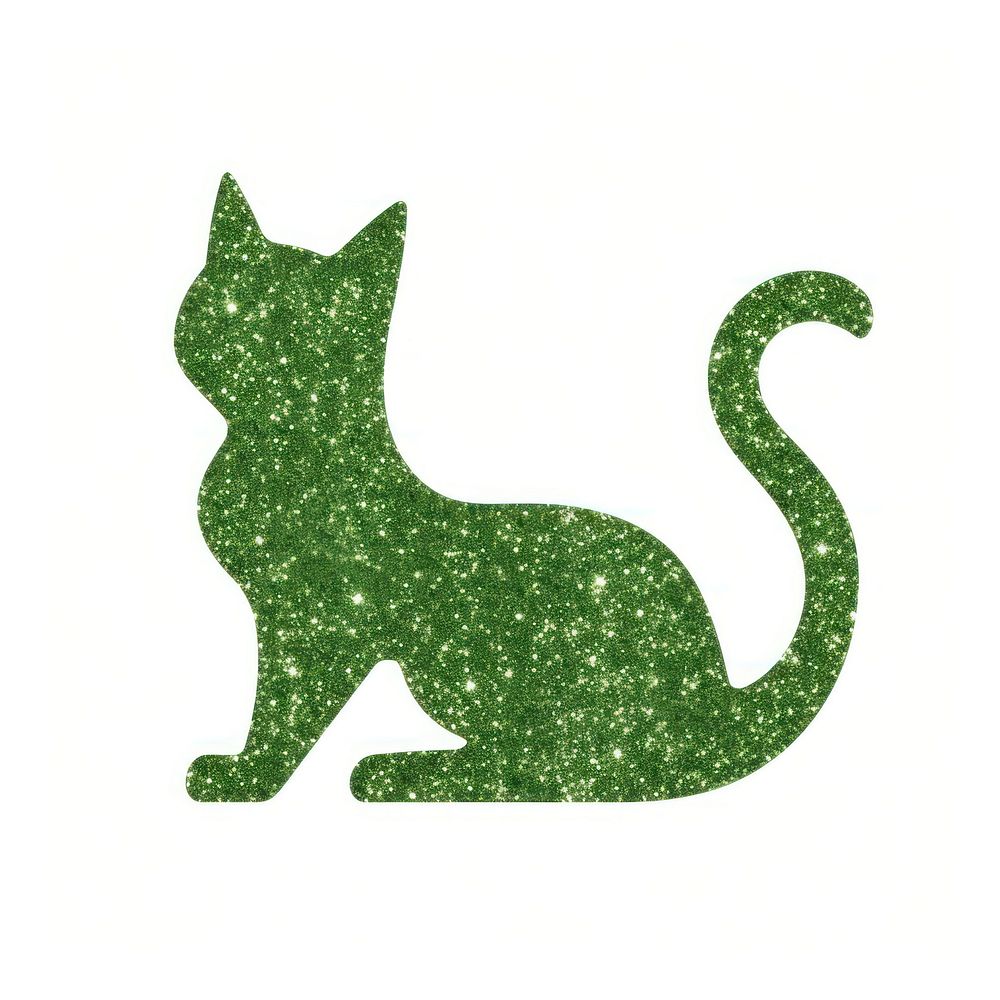 Green cat icon animal mammal pet.
