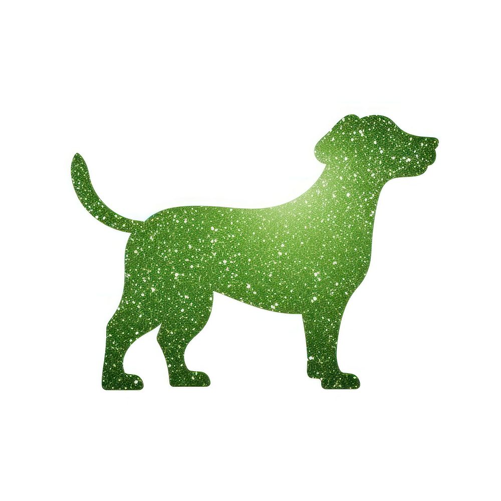 Green dog icon animal mammal pet.