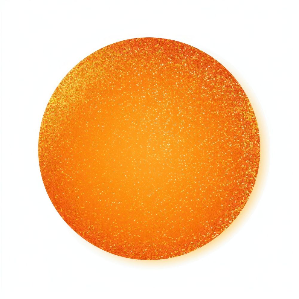 Orange color Circle icon glitter circle shape.