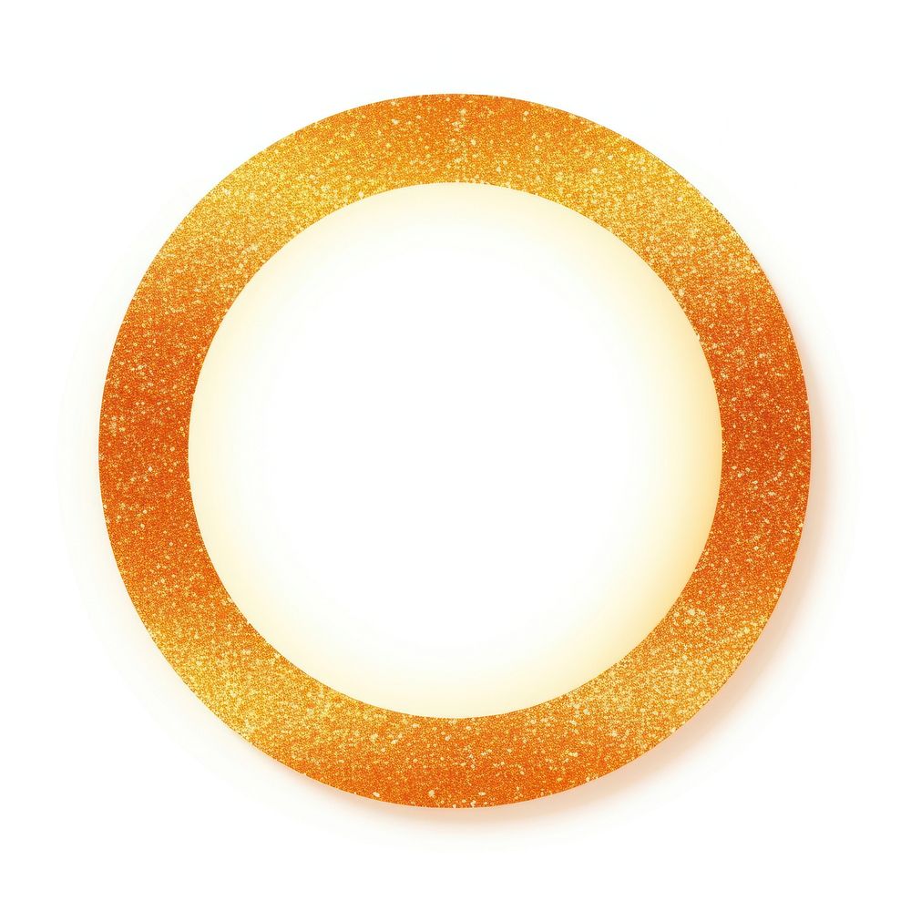 Orange color Circle icon glitter circle shape.