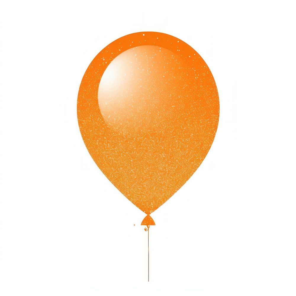 Orange color Balloon icon balloon white background celebration.